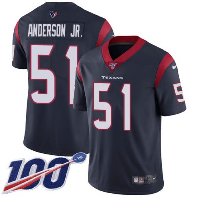 Nike Houston Texans #51 Will Anderson Jr. Navy Blue Team Color Men's Stitched NFL 100th Season Vapor Untouchable Limited Jersey Men's